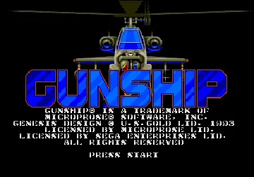 Gunship (Europe) screen shot title